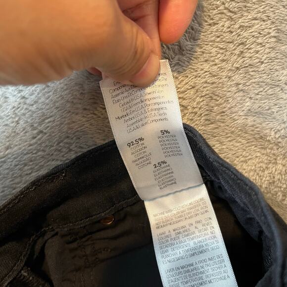 Mother The Stunner‎ Double Zip Ankle Step Fray In Not Guilty Black Size 25 - Picture 10 of 10